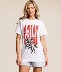 Ariat Cowboy Comic Boyfriend T-Shirt White Best
