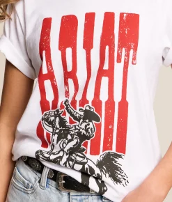Ariat Cowboy Comic Boyfriend T-Shirt White Best
