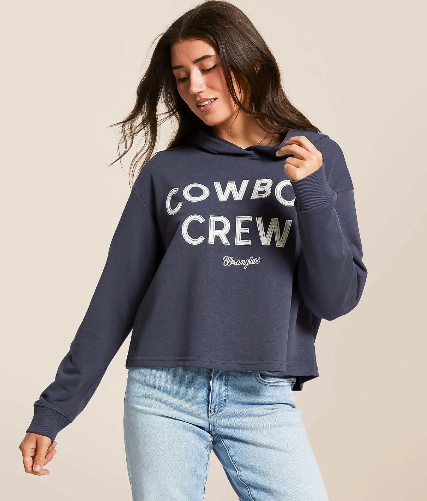 Tops | Wrangler® Cowboy Crew Hoodie Odyssey Grey