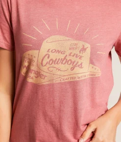 Tops | Wrangler® Cowboy Hat T-Shirt Mauvewood Heather