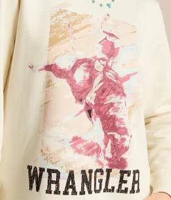 Wrangler® Cowboy Oversized Pullover Whisper White Sale