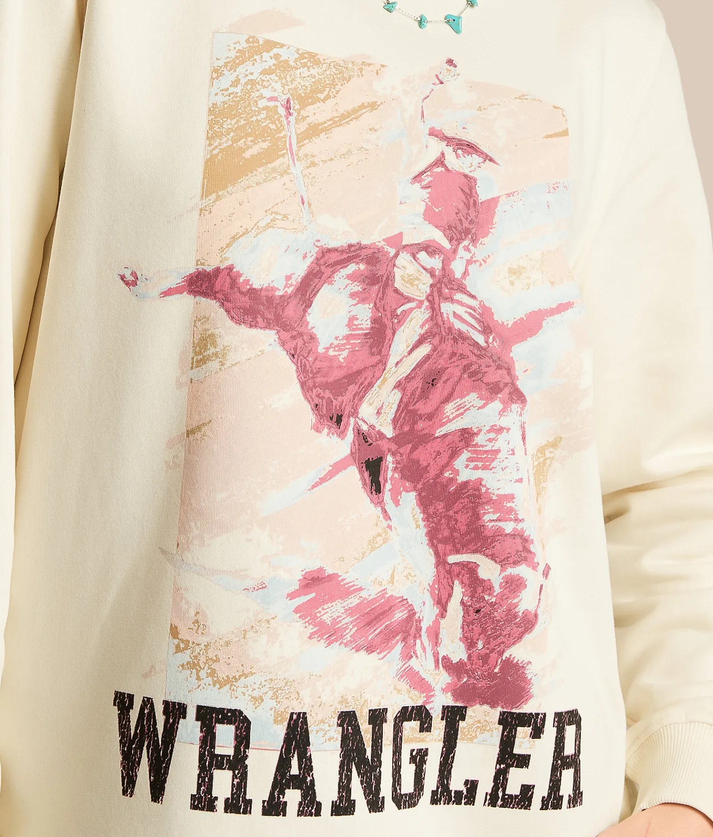 Wrangler® Cowboy Oversized Pullover Whisper White Sale