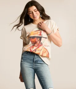 Tops | Wrangler® Cowboy Oversized T-Shirt Whisper White