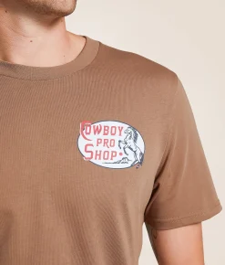 Graphic T-Shirts | Sendero Provisions Co. Cowboy Pro Shop T-Shirt Light Brown