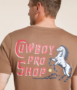 Graphic T-Shirts | Sendero Provisions Co. Cowboy Pro Shop T-Shirt Light Brown