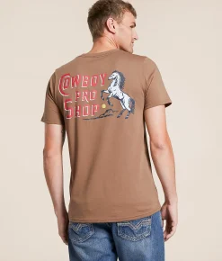 Graphic T-Shirts | Sendero Provisions Co. Cowboy Pro Shop T-Shirt Light Brown