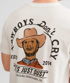Sendero Provisions Co. Cowboys Don't Cry T-Shirt Vintage White Clearance
