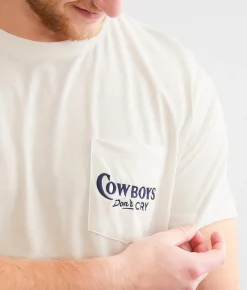 Sendero Provisions Co. Cowboys Don't Cry T-Shirt Vintage White Clearance