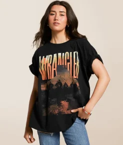 Tops | Wrangler® Cowboys Oversized T-Shirt Black Beauty