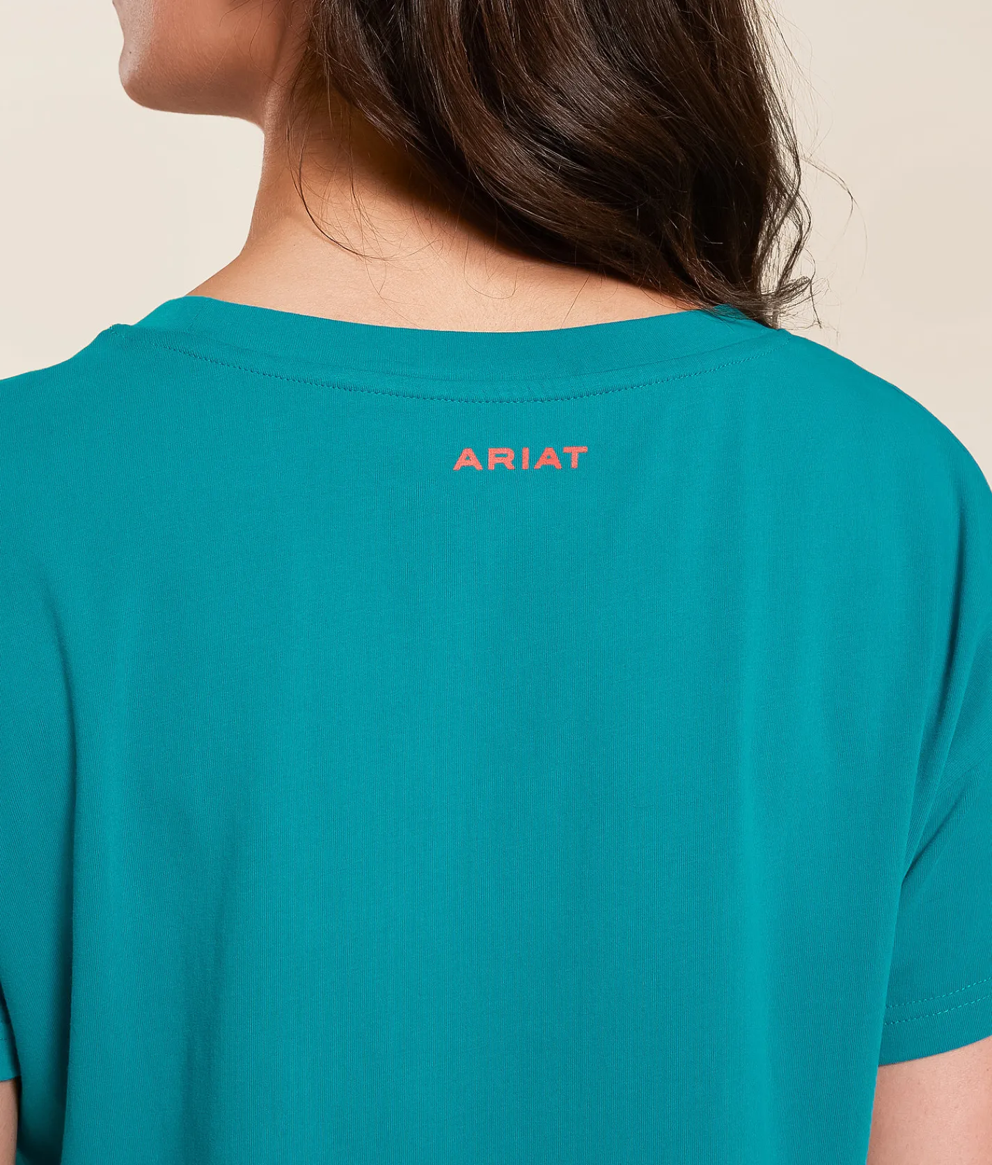 Tops | Ariat Cowgirl Boxy Cropped T-Shirt Enamel Blue