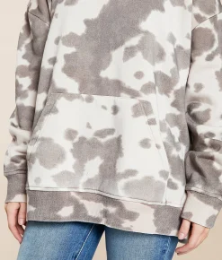 Tops | Gilded Intent Hooded Sweatshirt Cow Print