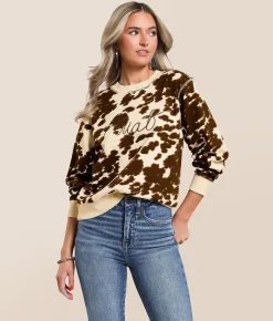 Ariat Cow Print Pullover Mustang Pony Print Best