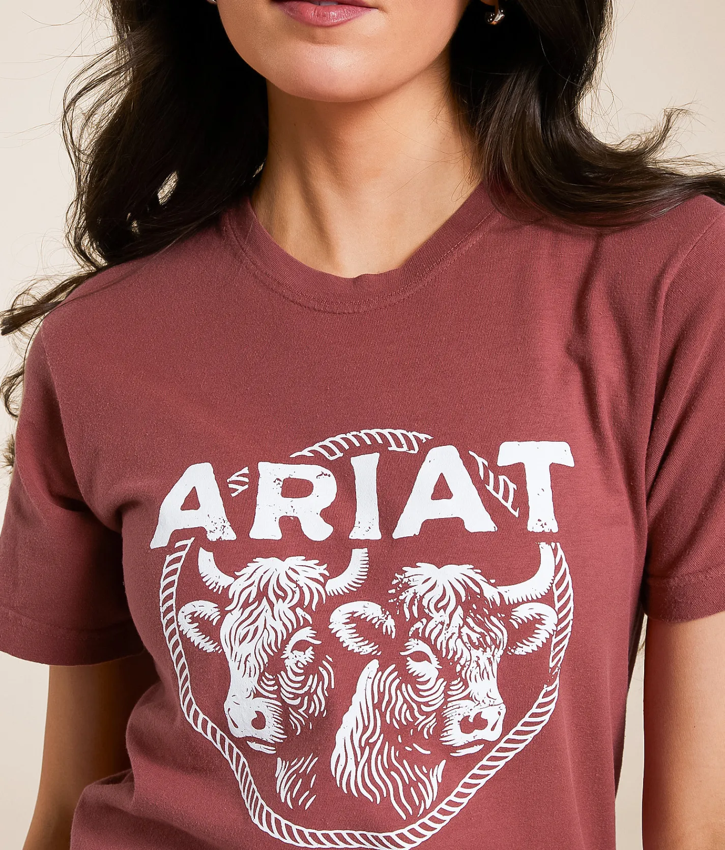 Ariat Cow Rope T-Shirt Brick Discount