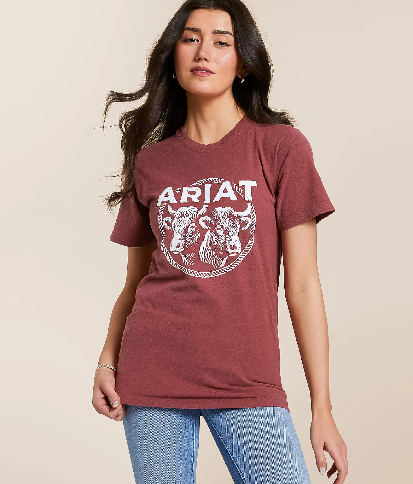 Ariat Cow Rope T-Shirt Brick Discount