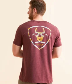 Graphic T-Shirts | Ariat Coyote Cobija T-Shirt Maroon Heather