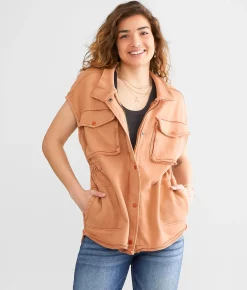 Tops|Coats & Jackets | Free People Coza Utility Vest Cinnabear