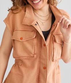 Tops|Coats & Jackets | Free People Coza Utility Vest Cinnabear