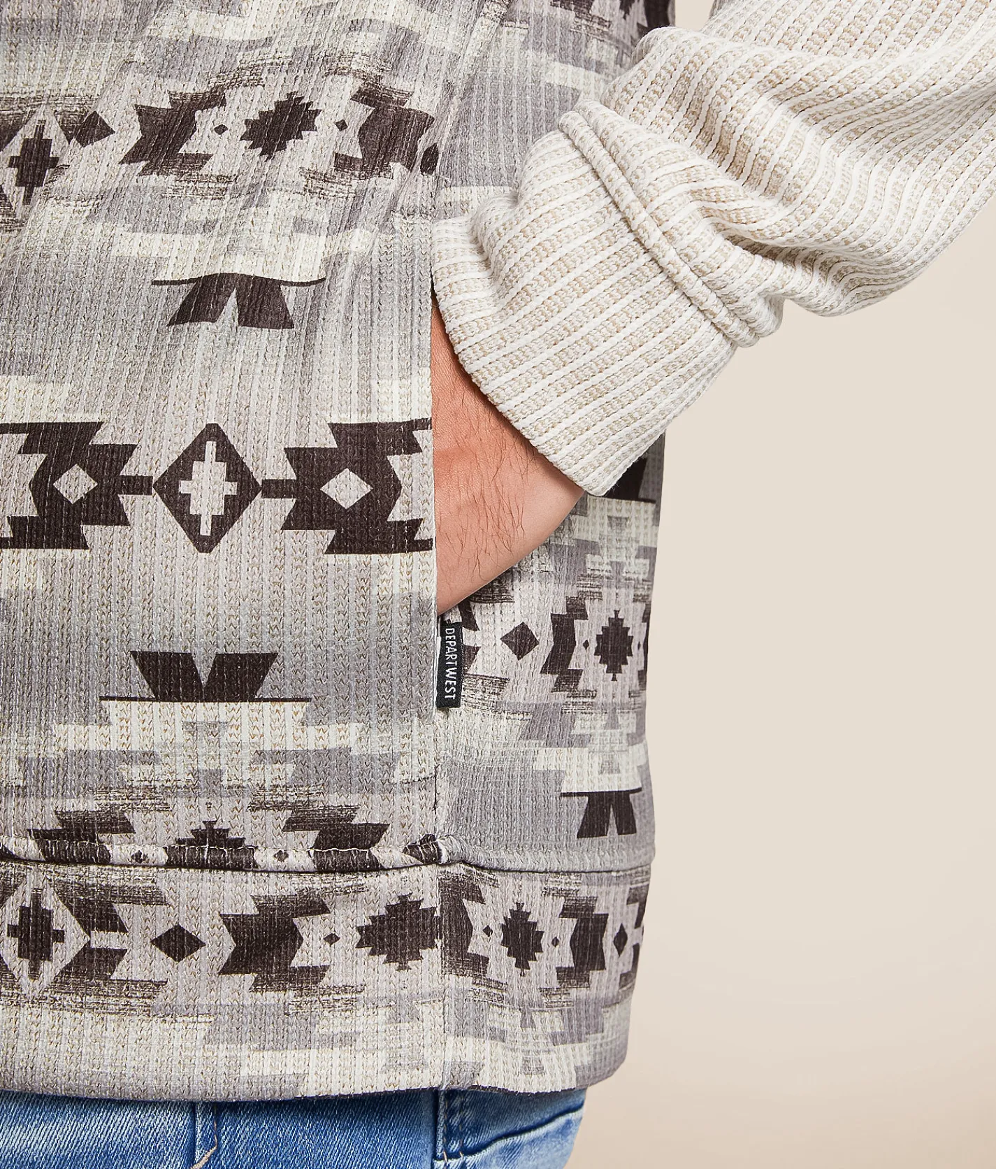 Tops | Departwest Cozy Quarter Snap Pullover Taupe