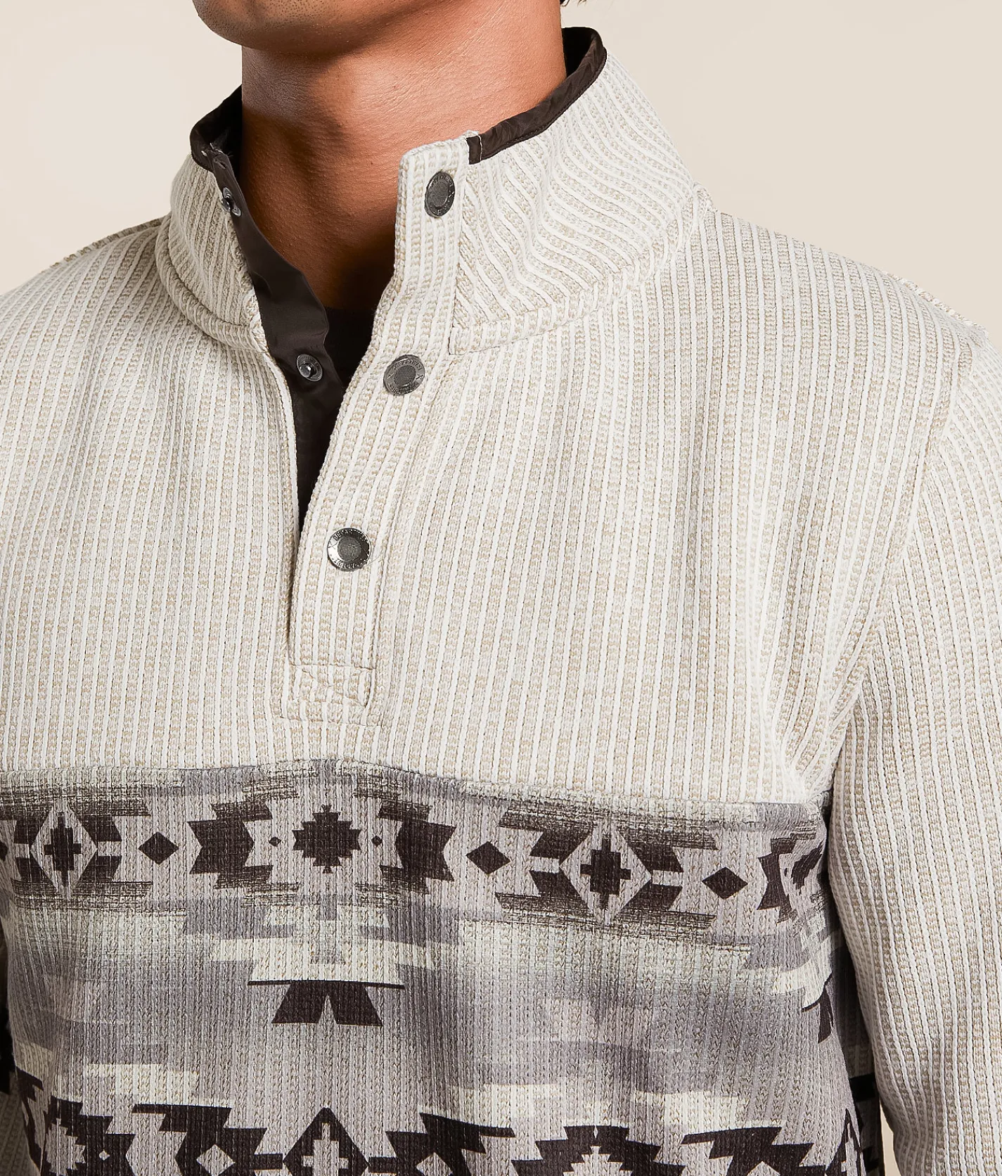 Tops | Departwest Cozy Quarter Snap Pullover Taupe