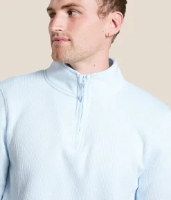 Departwest Cozy Quarter Zip Pullover Sterling Blue Outlet