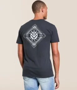 Graphic T-Shirts | Veece Cracked Diamond T-Shirt Charcoal