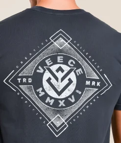 Graphic T-Shirts | Veece Cracked Diamond T-Shirt Charcoal