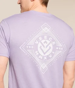 Veece Cracked Diamond T-Shirt Lavender Sale
