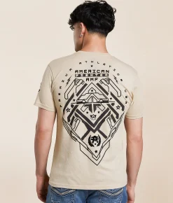 Tops|Graphic T-Shirts | American Fighter Crafton T-Shirt Sand