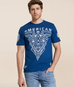 American Fighter Cranston T-Shirt Dark Denim New