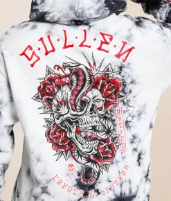 Tops | Sullen Create Destroy Hooded Sweatshirt White Black Crystal Wash