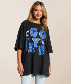 Tops | Gameday SOCIAL® Creighton Go Jays Oversized T-Shirt Washed Black