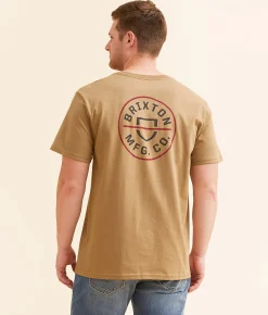 Brixton Crest II T-Shirt Terracotta Discount