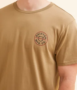 Brixton Crest II T-Shirt Terracotta Discount