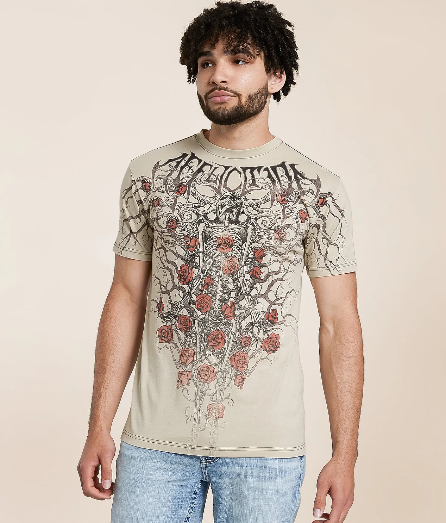 Tops|Graphic T-Shirts | Affliction Crimson Doom T-Shirt Peyote