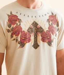 Affliction Crimson Thorn T-Shirt Peyote Pigment Dye Sale