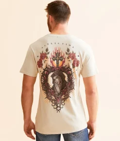 Affliction Crimson Thorn T-Shirt Peyote Pigment Dye Sale