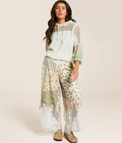 Miss Me Crochet Beach Pant Multi Ivory Online