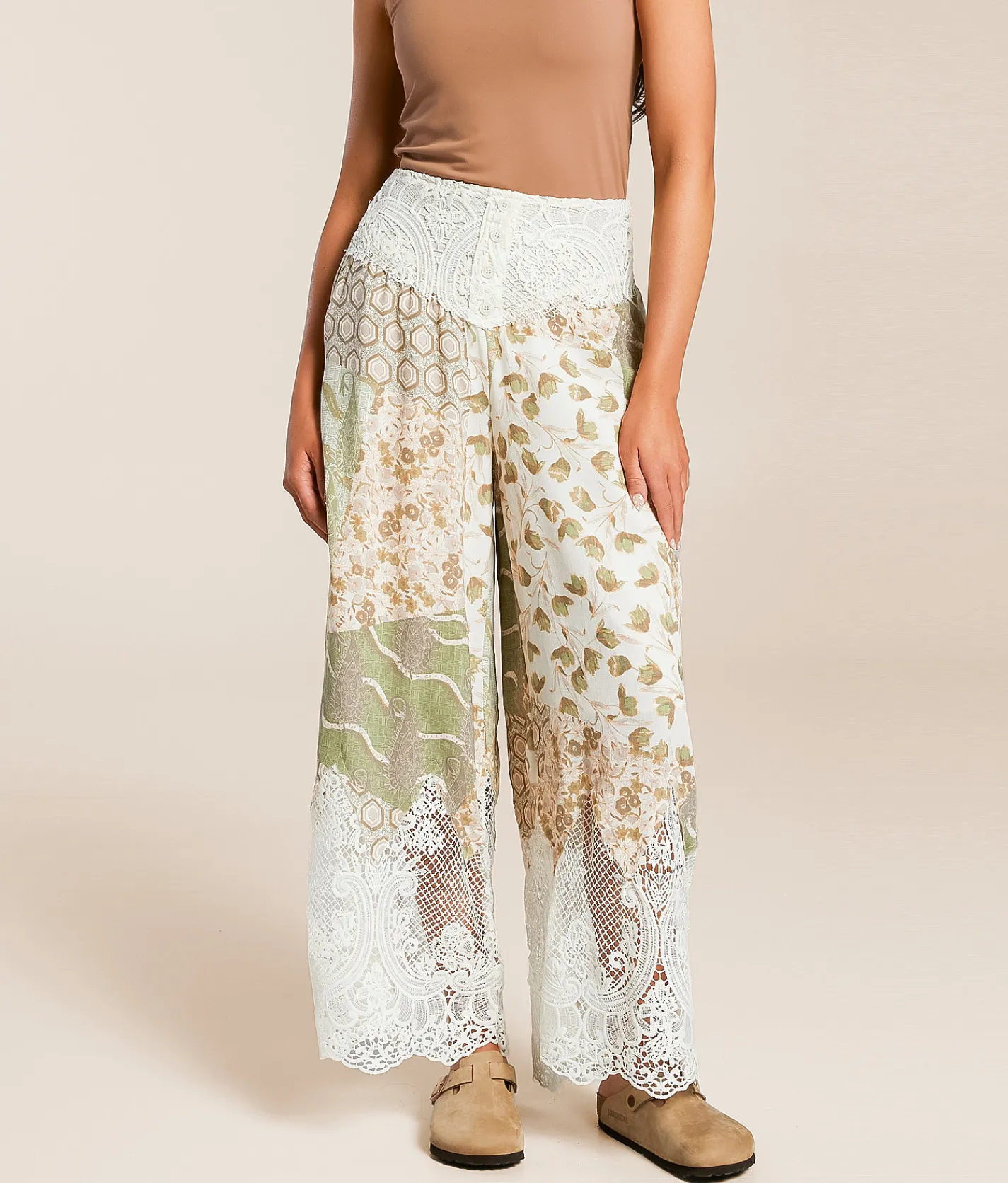 Miss Me Crochet Beach Pant Multi Ivory Online