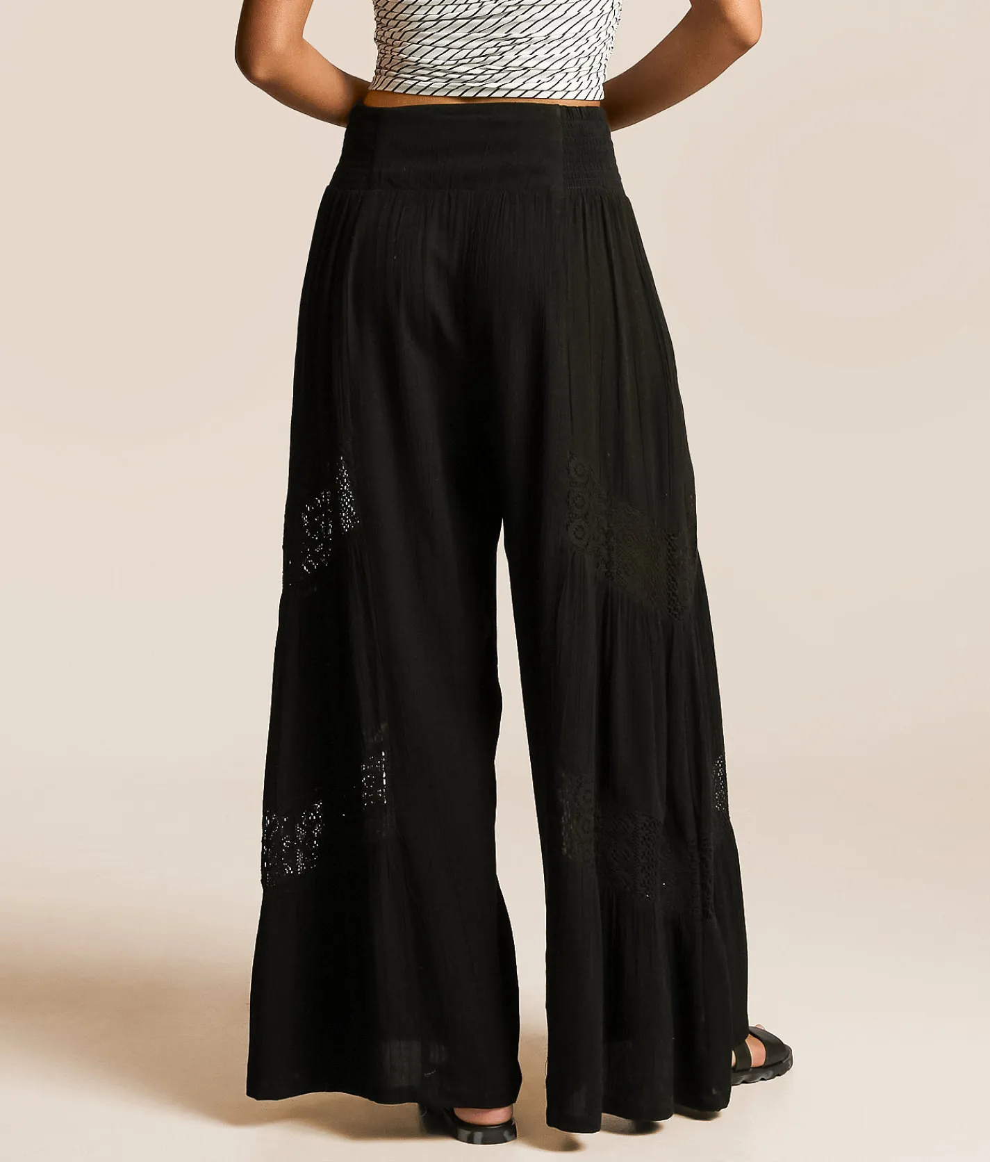 Bottoms | Angie Crochet Beach Pant Black
