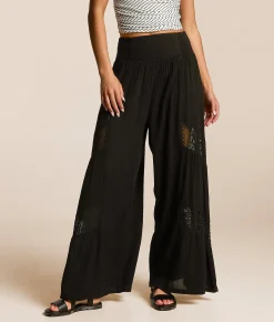 Bottoms | Angie Crochet Beach Pant Black