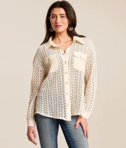 Tops | Miss Me Crochet Blouse Natural