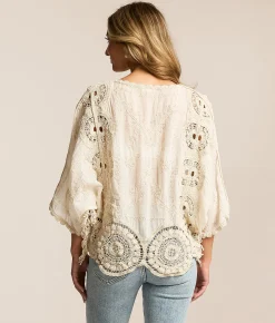 Tops | POL Crochet Fringe Top Natural