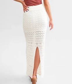 Bottoms | Willow & Root Crochet Maxi Skirt Cream