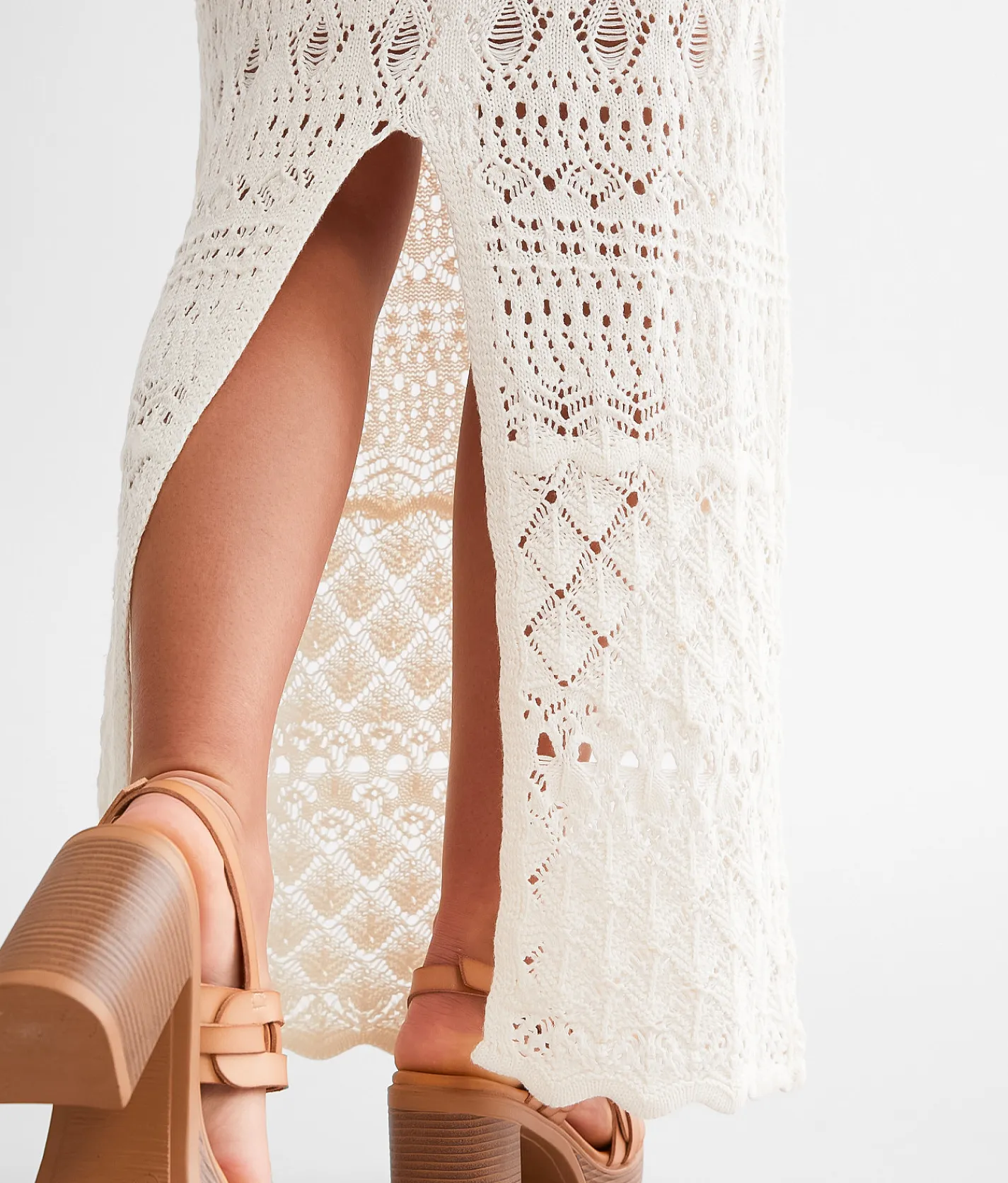 Bottoms | Willow & Root Crochet Maxi Skirt Cream
