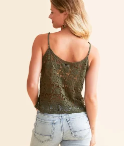Tops | Daytrip Crochet Tank Top Thyme