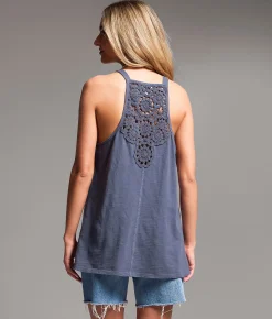 BKE Crochet Tank Top Grisaille Discount