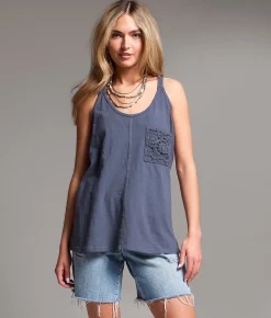 BKE Crochet Tank Top Grisaille Discount