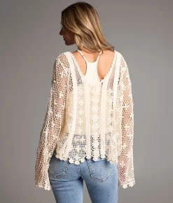 Tops | BKE Crochet Top Cream