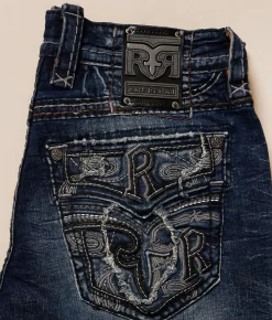 Rock Revival Crockett Relaxed Taper Stretch Jean Crockett EQ202 Online
