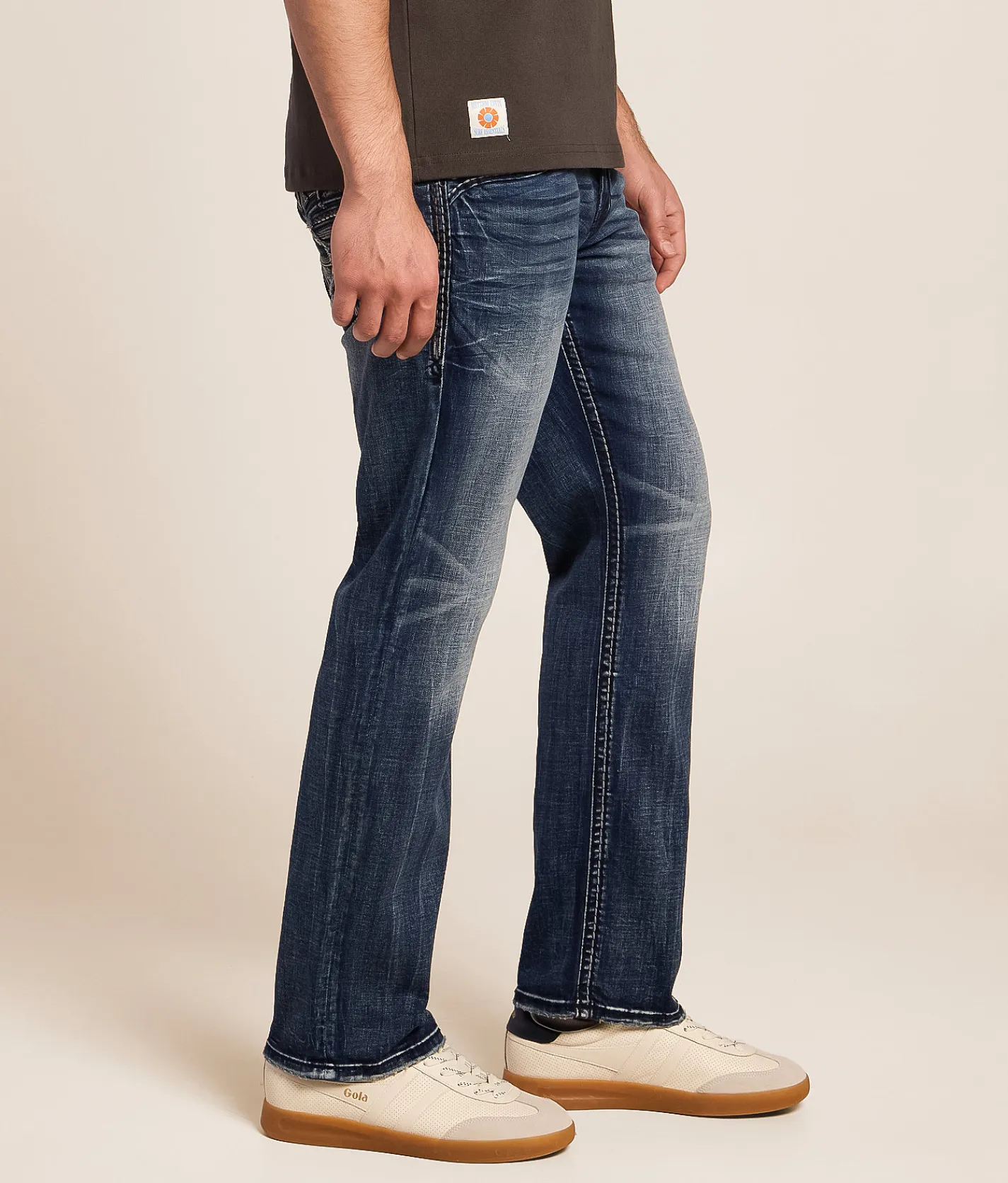 Rock Revival Crockett Relaxed Taper Stretch Jean Crockett EQ202 Online